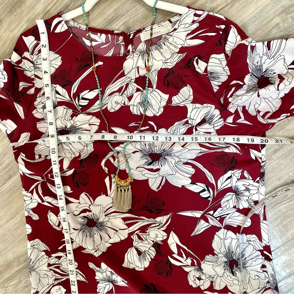 Anthropologie LUNA floral dress w ruffled sleeves and gardenia shabby chic vibe - Picture 10 of 10
